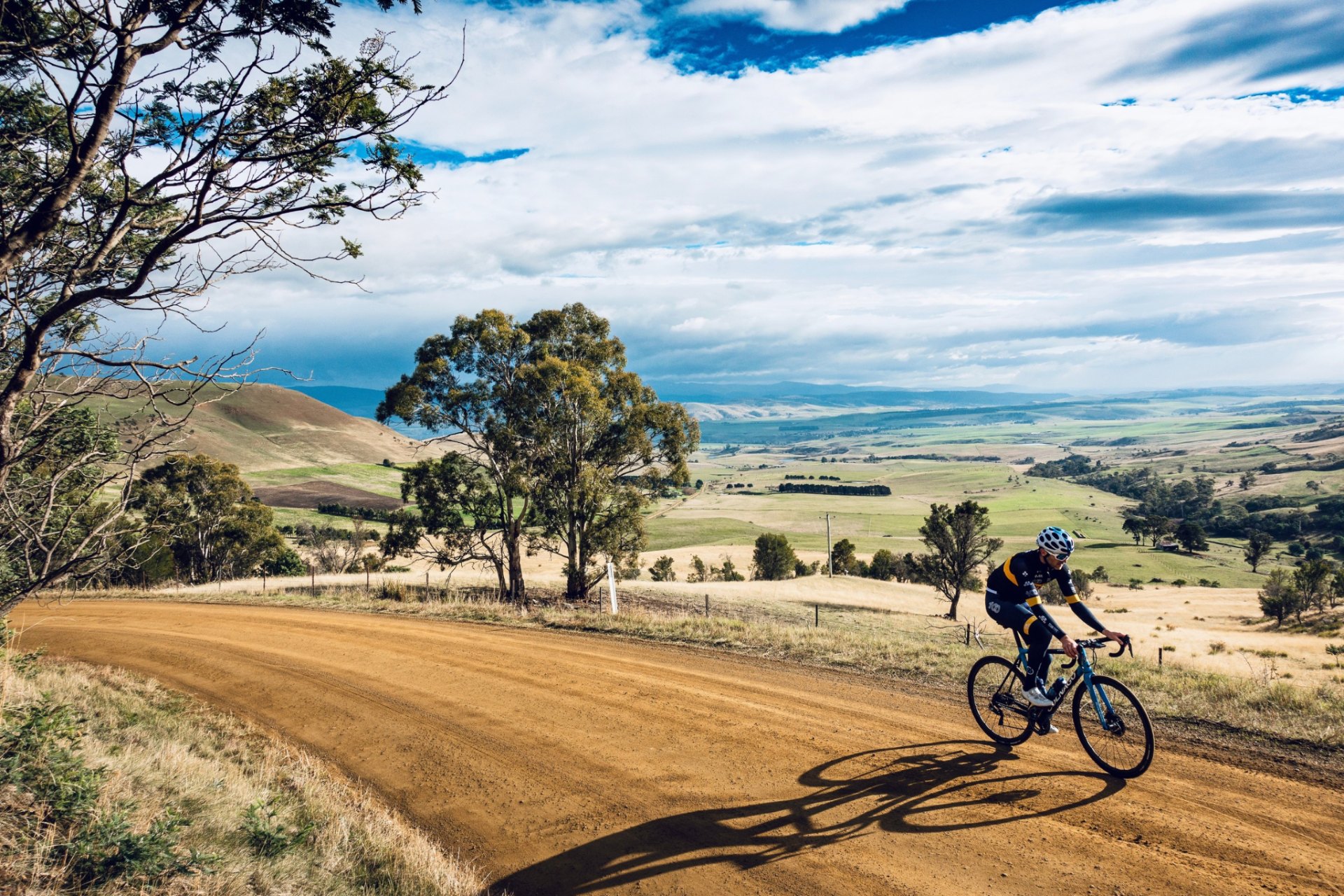 Rolling farmland and river valleys of the Derwent Valley, Tasmania