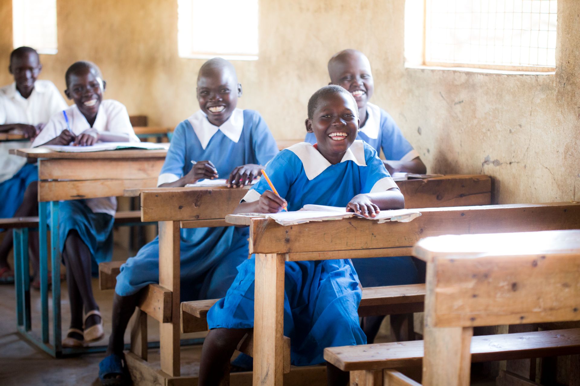 Students at a So They Can partner school